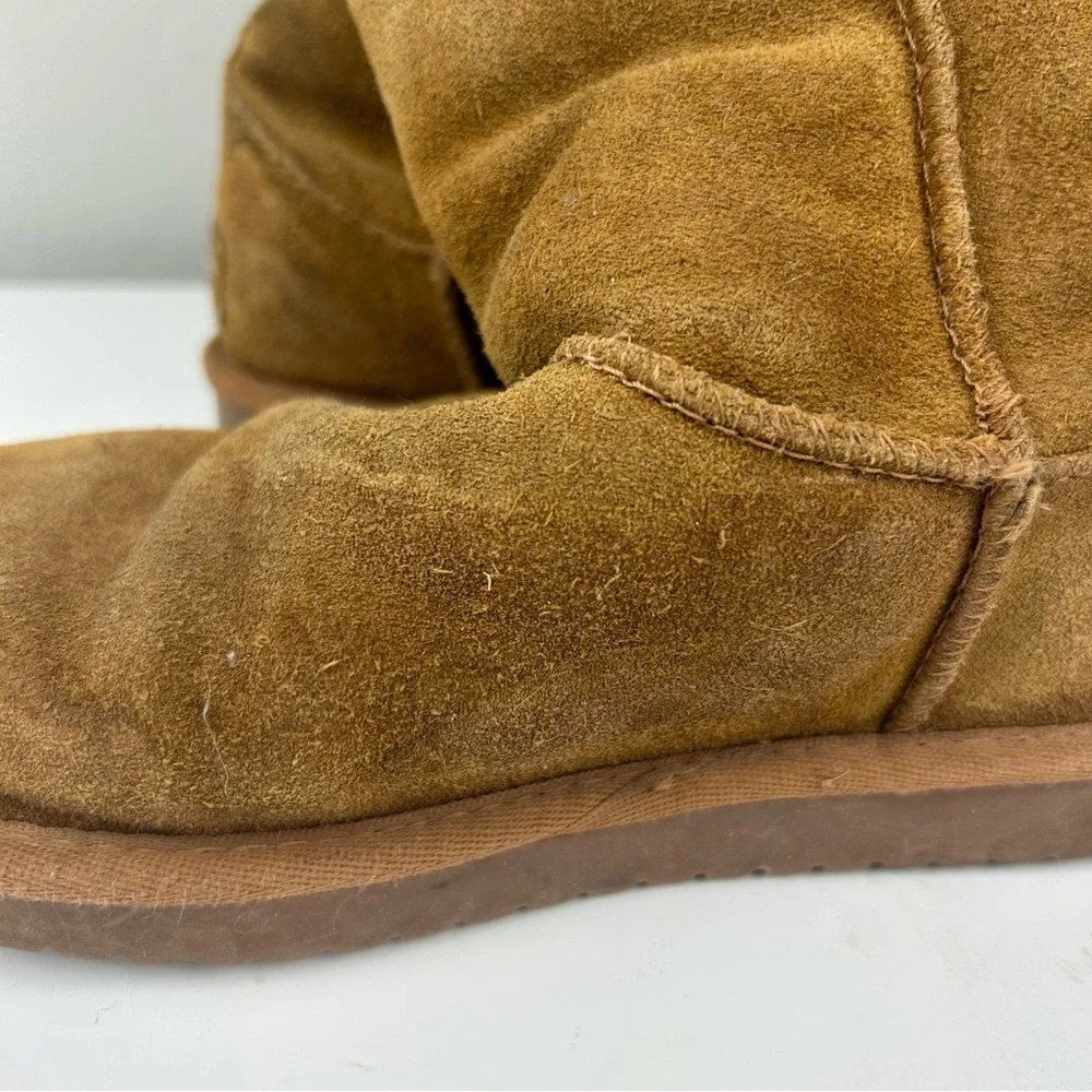 Koolaburra by Ugg Victoria tall tan suede faux fur boots girls size 2